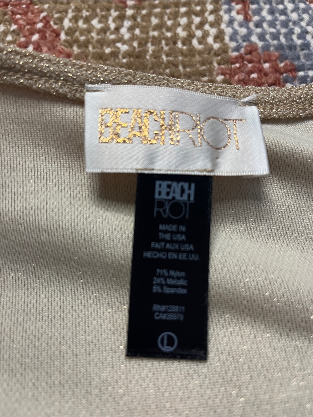 Beach Riot Dixie Metallic Wrap Dress in women’s size L - Picture 2 of 8